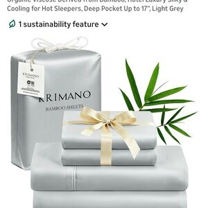 IMAN Light Grey Bamboo Sheets